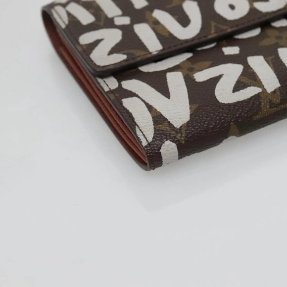 LOUIS VUITTON Graffiti Porte Monnaie Credit Wallet White M92189 LV Auth 141687V - Picture 5 of 16